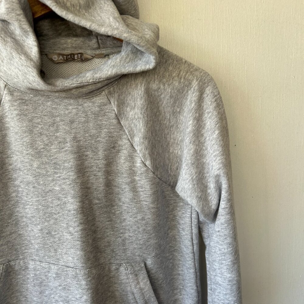 Athleta Boxy Hoodie Womens XS Gray Oversized Sweatshirt Pocket Athletic - Picture 2 of 6